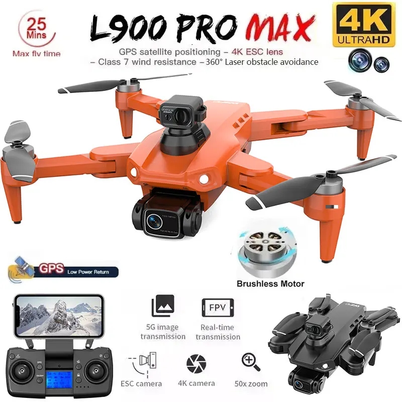 L900 Pro MAX GPS Drone 4K Prof - Fpv Brushless Rc Drone 4K review and price