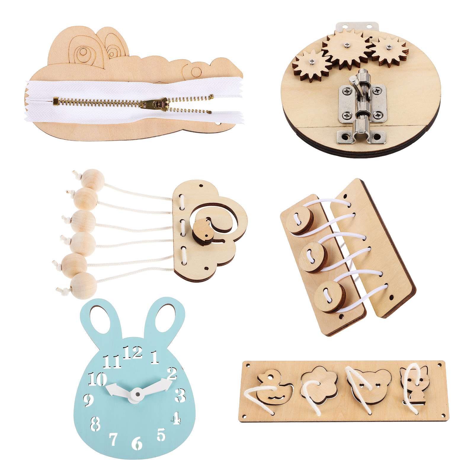 6Pcs Wooden Sensory Busy Board - Montessori Wooden Busy Board Toddler review and price